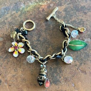 Betsey Johnson Bee & Ladybug Toggle Bracelet